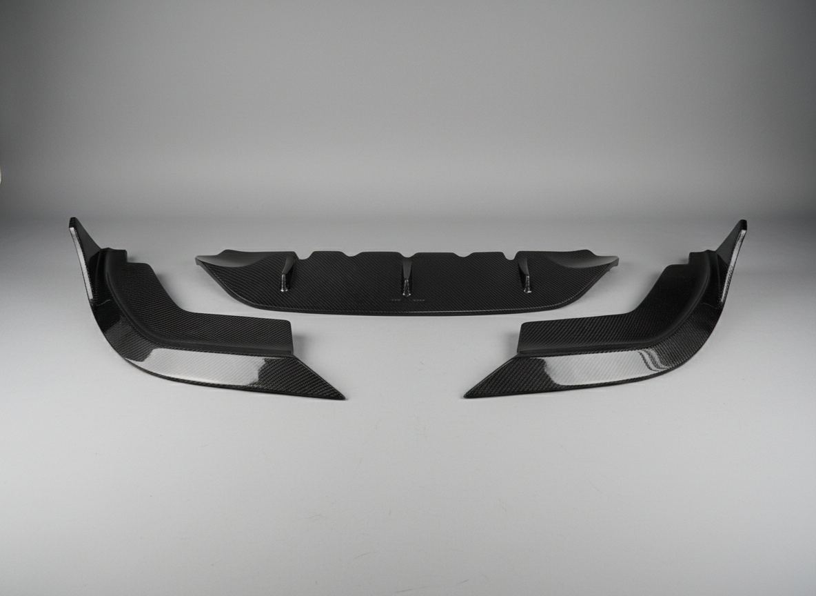 Complete G20 carbon fiber lip kit - 3 pieces